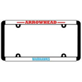 Full Color Signature Dome License Plate Frames - White Vinyl Material